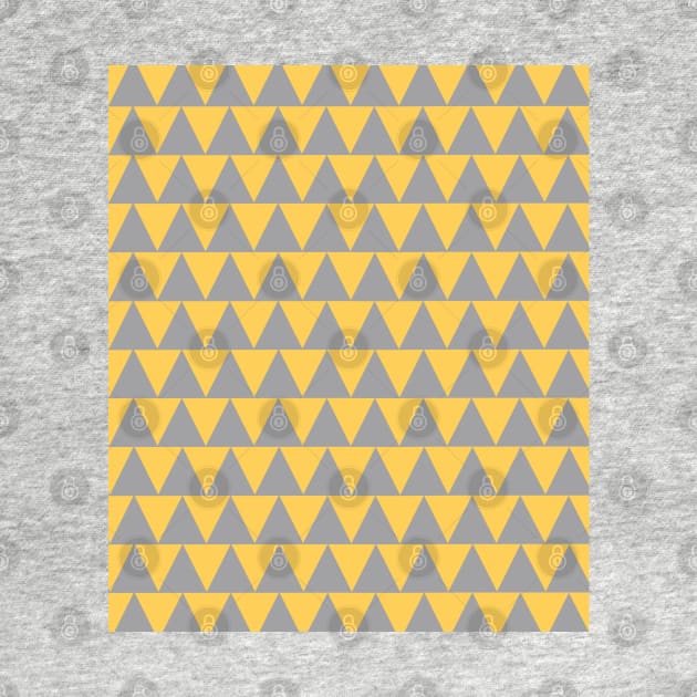 Grey and Mustard Yellow Zig Zag Design by OneThreeSix